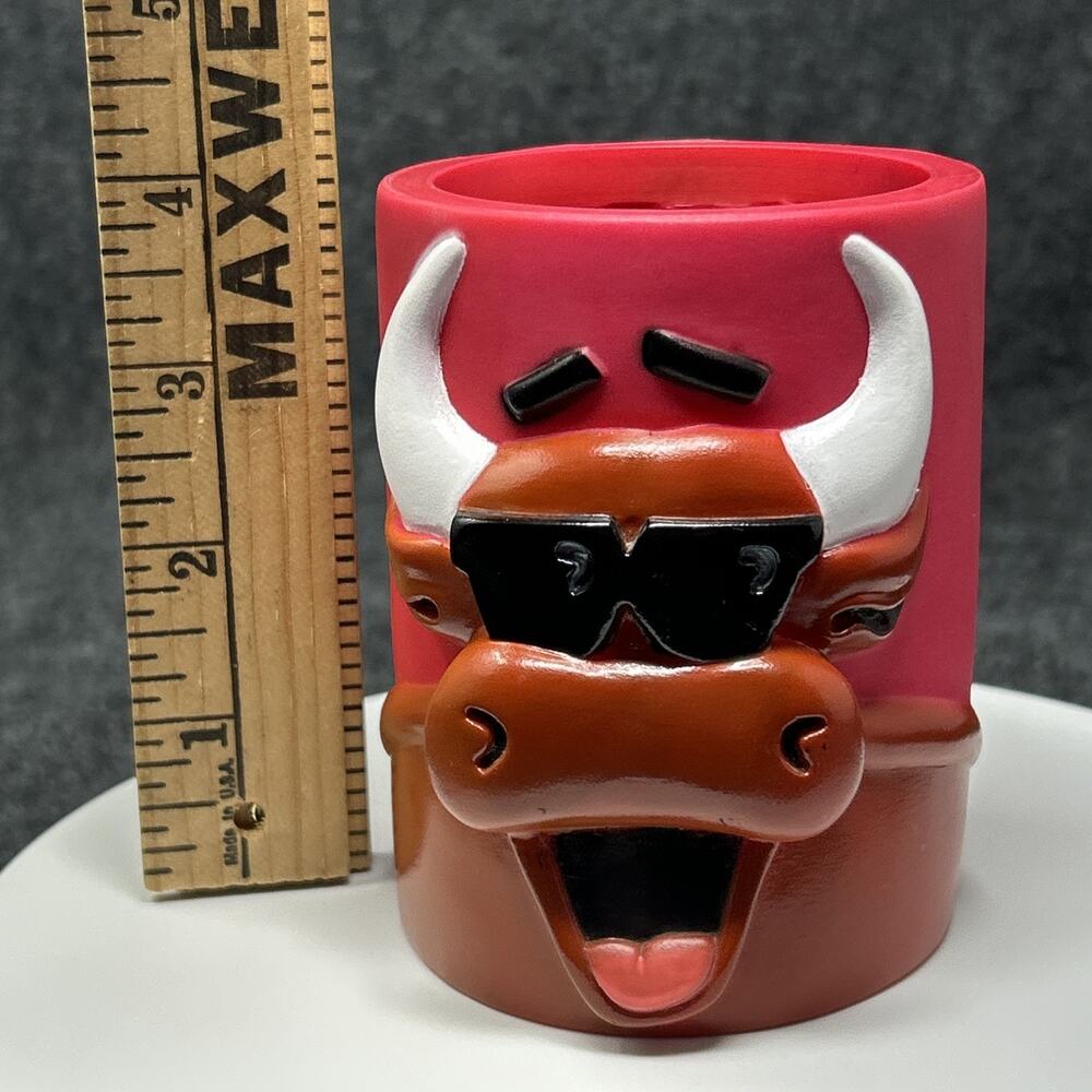 Vintage Pepsi Bonanza Nobody's Cooler Red Hard Plastic Beer Soda Can Koozie Bull